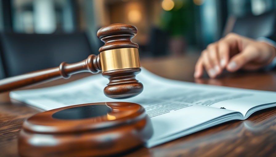 Legal gavel in focus during Compass Anywhere merger discussion.