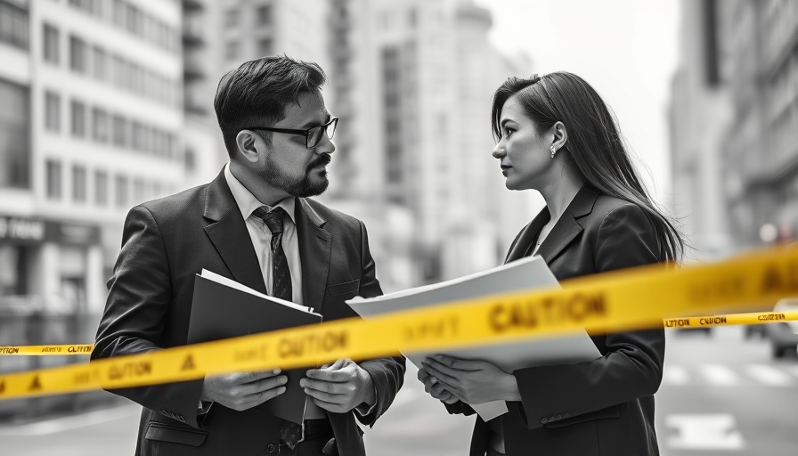 Real Estate Agent Safety Tips concept with caution tape over agents.