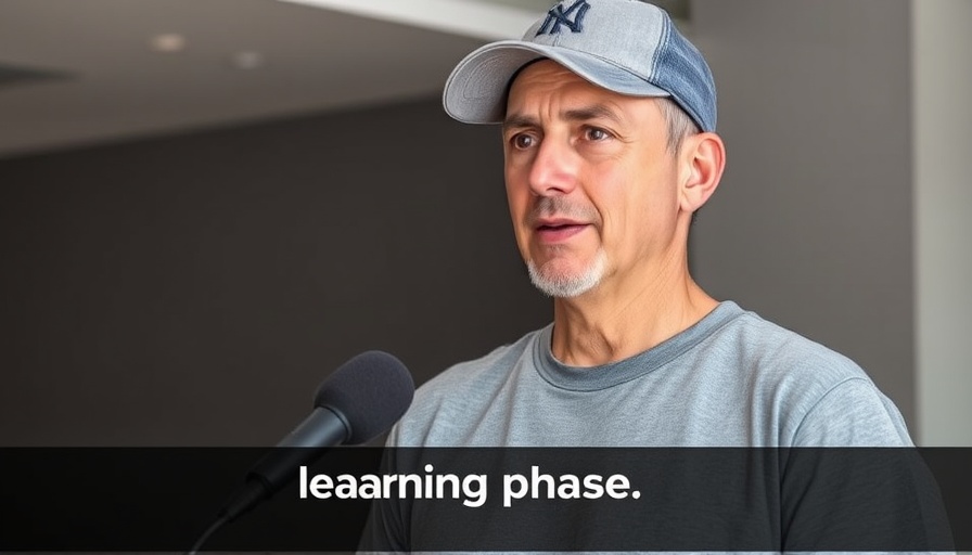 Middle-aged man discusses new ads and learning phase indoors.