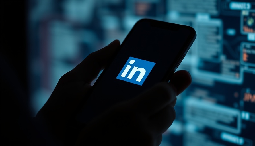 LinkedIn logo on smartphone representing LinkedIn ads for B2B lead generation.