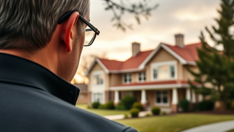 Real estate investor analyzing a property deal from a scenic viewpoint.