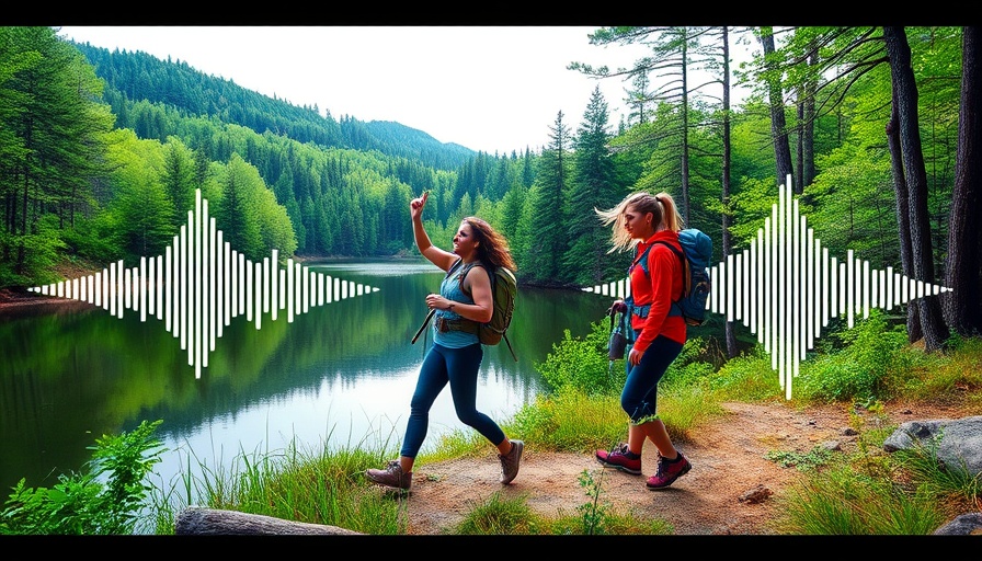 Podcast cover featuring women hikers on Appalachian Trail.