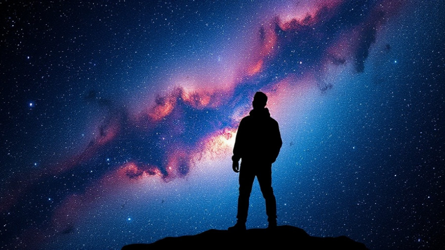 Open Access Week 2025 promotional image with galaxy and silhouette.
