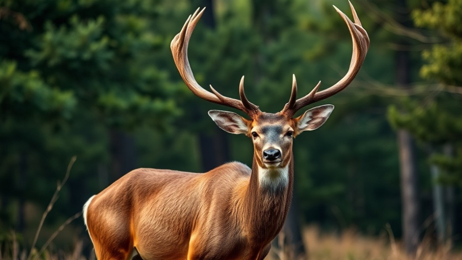 Deer with antlers in forest, related to Zombie Deer Disease.