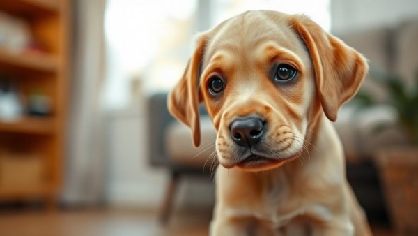 Adorable Labrador puppy representing dog training commands guide.