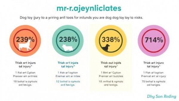 Dog Toy Injury Risks infographic showing statistics, safe dog toys.