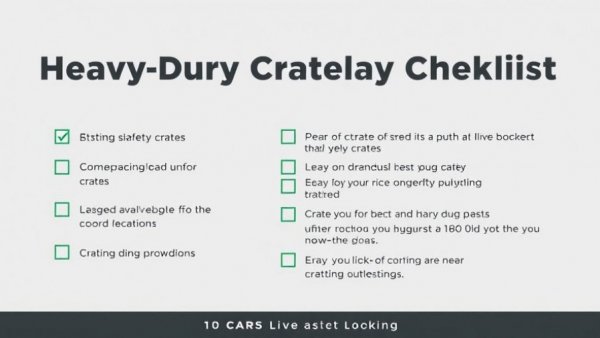 Safety tips for dog car travel with crate checklist.