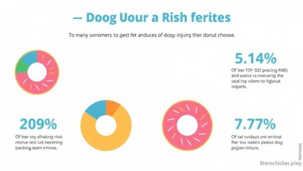 Infographic on dog toy injury risks statistics.