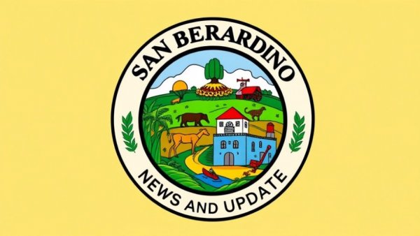 San Bernardino community development seal illustration.