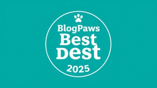 BlogPaws Best Awards 2025 logo on teal background.