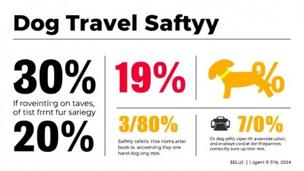 Infographic showing safety stats on headrest car dog safety seatbelt effectiveness.