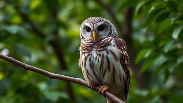 Barred owl in a forest highlighting controversial wildlife decision