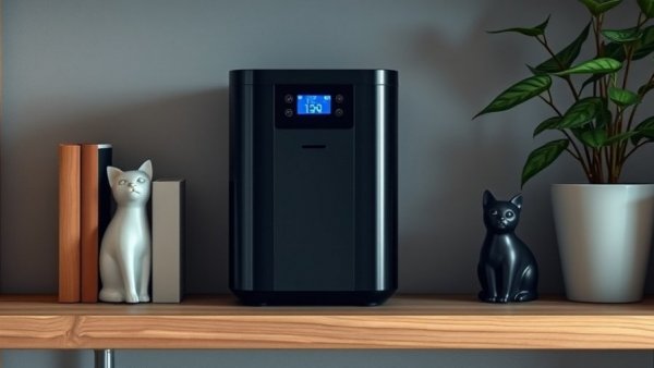 Provirtec HEPA Air Purifier AP-12 Review - modern design on shelf.