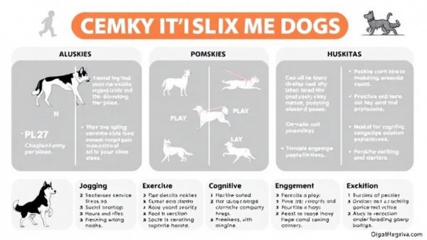 Exercise strategies for Husky Mix dogs in a diagram for Husky Mix Adoption.