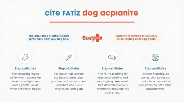 Infographic on how to care for dog bite wounds with three steps.