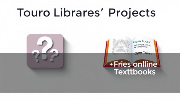 Touro Libraries Blog rebrand showcasing library projects with icons.