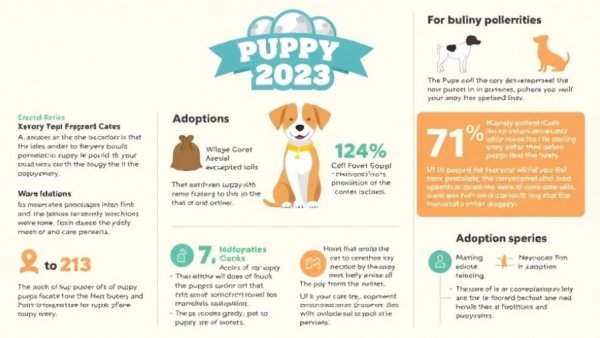 Adopt a Puppy from Bowl 2023 Event infographic detailing key adoption facts.