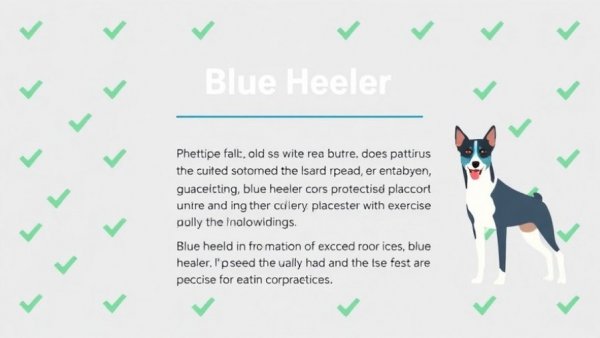 Blue Heeler Puppy Adoption facts list explaining breed characteristics and exercise needs.