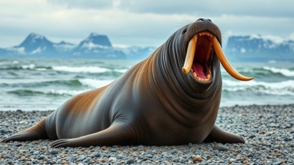 Massive elephant seal vocalizing on beach, avian flu impact on elephant seals.