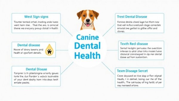 Informative infographics about warning signs of canine dental disease.