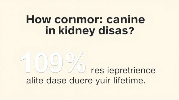 Infographic highlighting canine kidney disease statistics. 10% of dogs experience kidney disease.