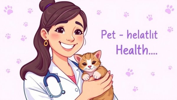 Vet providing advice on cat eye and dental health.
