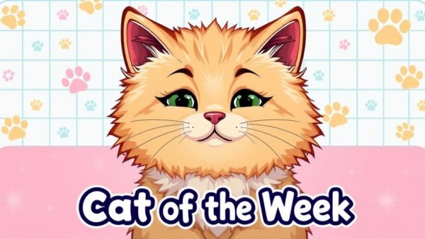 Catster Photo Contest Winners: 'Cat of the Week' featured with a fluffy cat's calm expression.