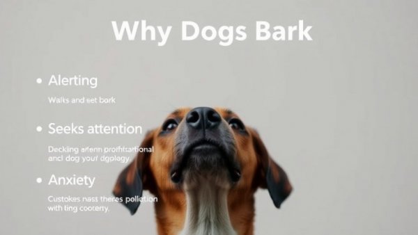 List explaining why dogs bark, related to dog behavioral issues.
