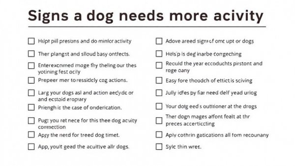 Signs your dog needs more activity checklist for dog exercise routines.