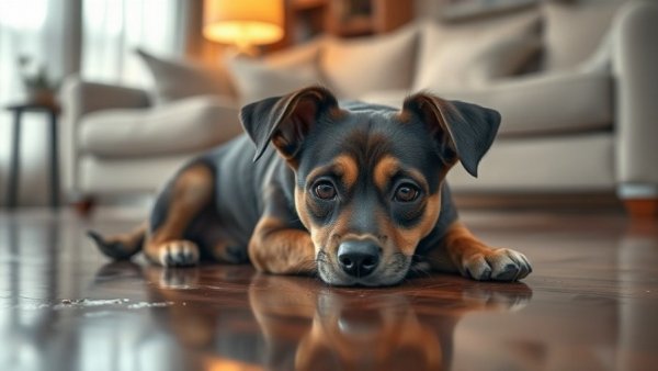 Small dog appearing uncomfortable, linked to urinary tract infections in dogs and cats.