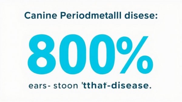 Infographic on dog dental care showing 80% canine periodontal disease statistic.