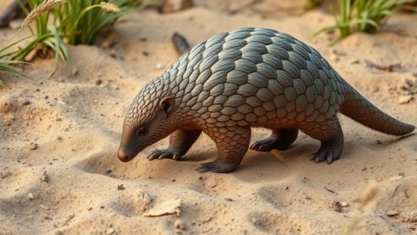 Pangolin on sandy ground representing poaching issues related to Traditional Chinese medicine.
