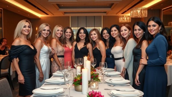 Elegant group at chic event as part of longevity practices discussion.