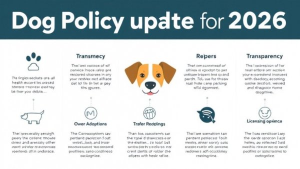 2026 dog policy updates infographic detailing transparency pillars.