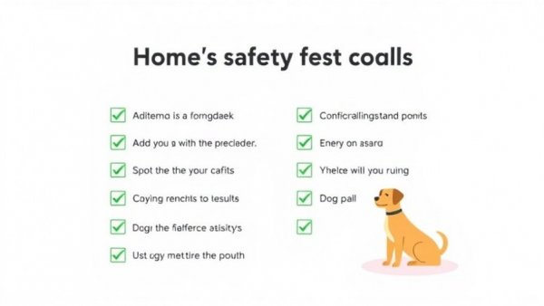 Safety checklist for dogs, part of a home acclimation plan.