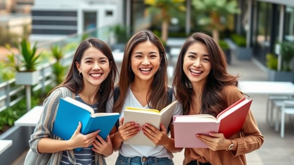LitLUNCH 2026 attendees smiling with books in hand.