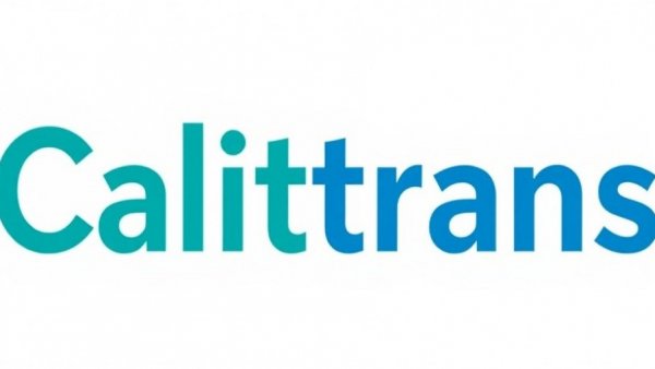 Caltrans logo displaying stylized letters in teal and blue.