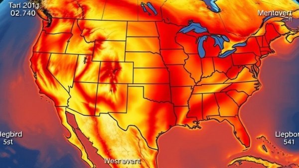 March heatwave California heat map showing temperature anomaly.