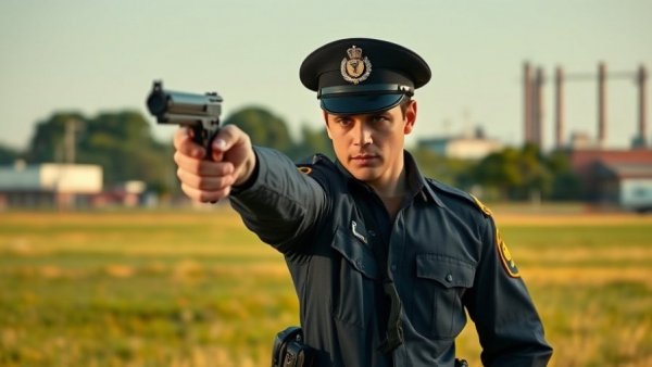 Code enforcement officer indicating direction in open area, Saturday hours.