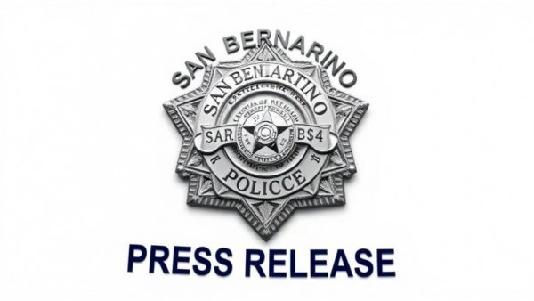 San Bernardino PD press release badge, St. Patrick's Day Safety Tips.