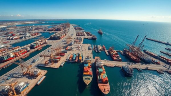 Century Marks Community Celebration port with ships docked, aerial view.