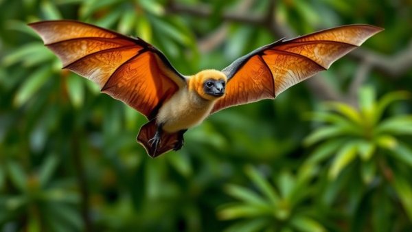 Flying fox in Australia showcasing economic value amidst lush greenery.