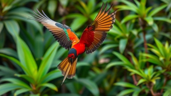 Resplendent Quetzal sighting in tropical forest, vivid colors.