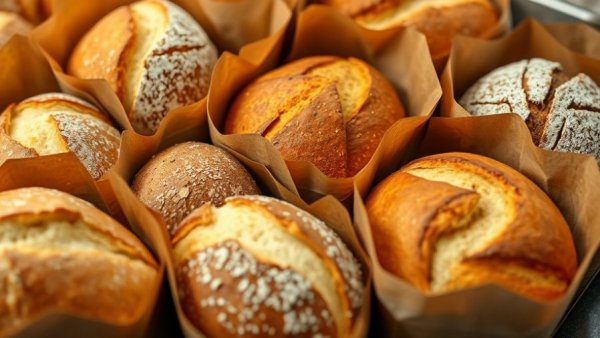 Assorted fresh breads at Caputo’s Bake Shop closing event.