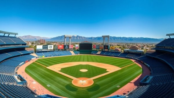 CCAA Baseball Championships San Bernardino stadium panoramic view.
