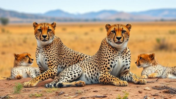 Unexpected cheetah sighting South Africa with two cheetahs visible.