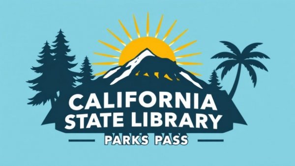 California State Parks free passes logo with bear and trees.