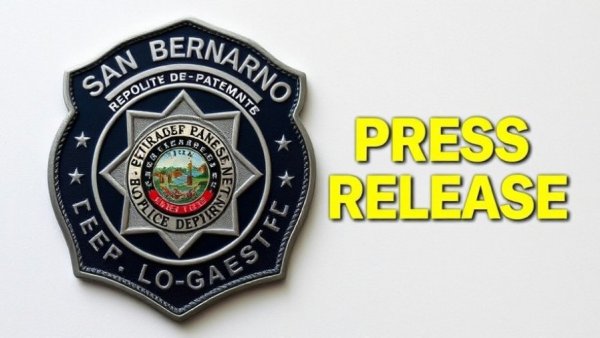 San Bernardino PD press release badge