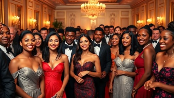 Diverse group at ChildNet Ripple Effect Gala, red carpet setting.