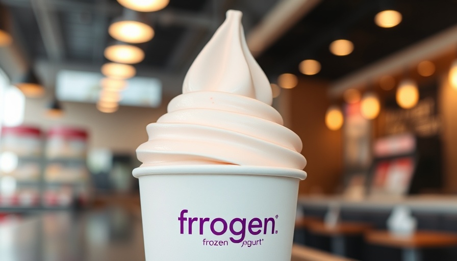Smooth creamy frozen yogurt swirl in a cup, New York frozen yogurt resurgence.